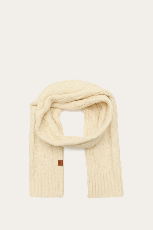 Birch Wide Cable Scarf Birch - Frye