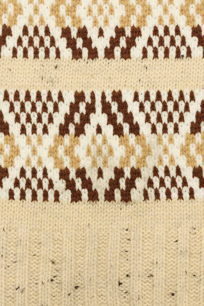 Birch Tweed Fair Isle Scarf Birch - Frye