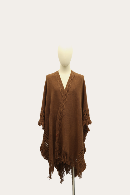 Acorn Embellished Fringe Ruana Acorn - Frye