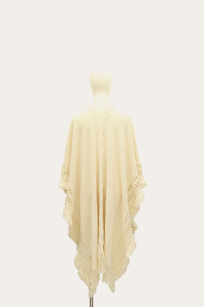 Birch Embellished Fringe Ruana Birch - Frye