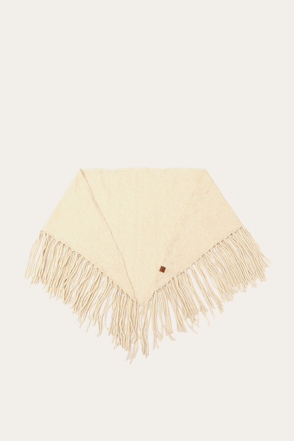 Birch Long Fringe Triangle Scarf Birch - Frye