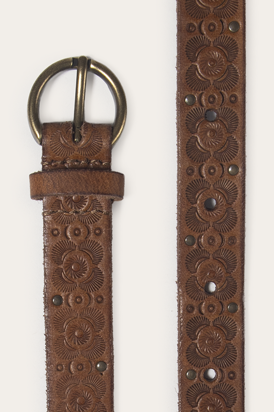 Light Whiskey 20mm Tooling & Stud Belt Light Whiskey - Frye