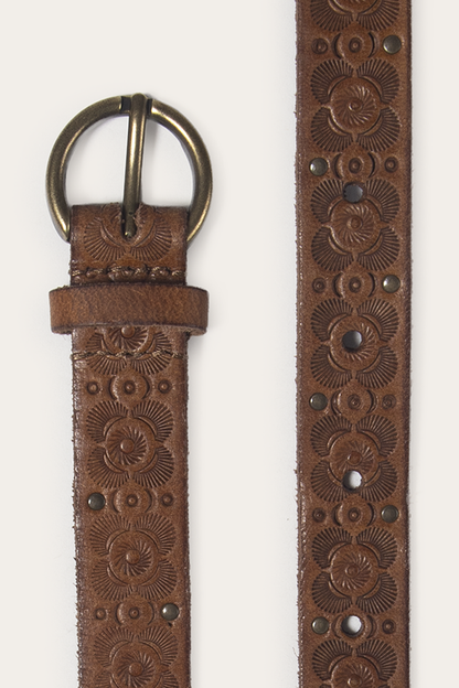 Light Whiskey 20mm Tooling & Stud Belt Light Whiskey - Frye