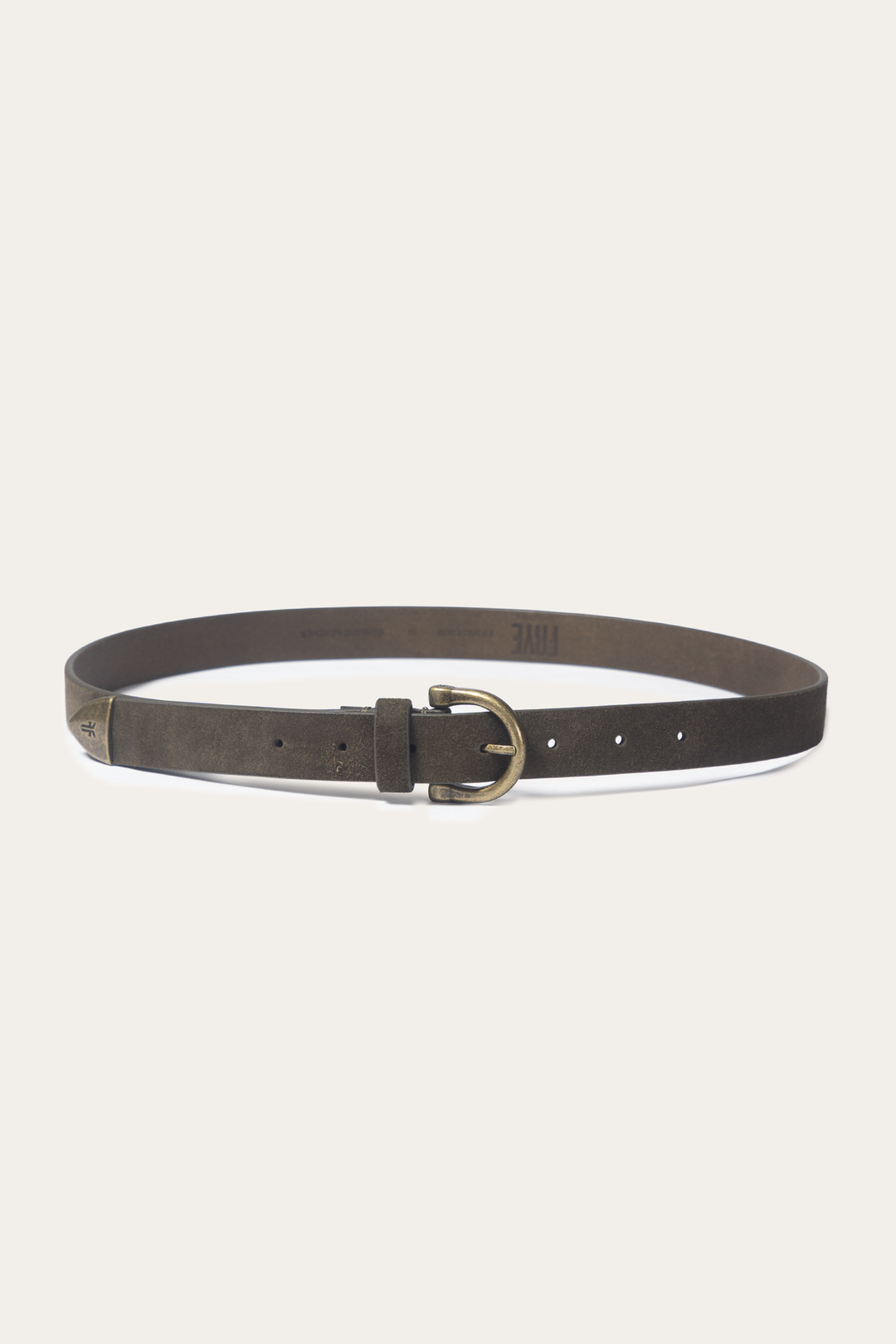 Light Olive 25mm Suede Horseshoe Buckle Belt Light Olive - Frye