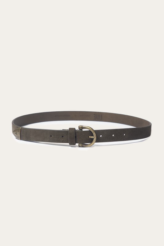 Light Olive 25mm Suede Horseshoe Buckle Belt Light Olive - Frye