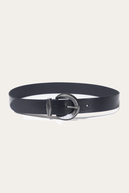 Black 35mm Engraved Buckle Belt Black - Frye