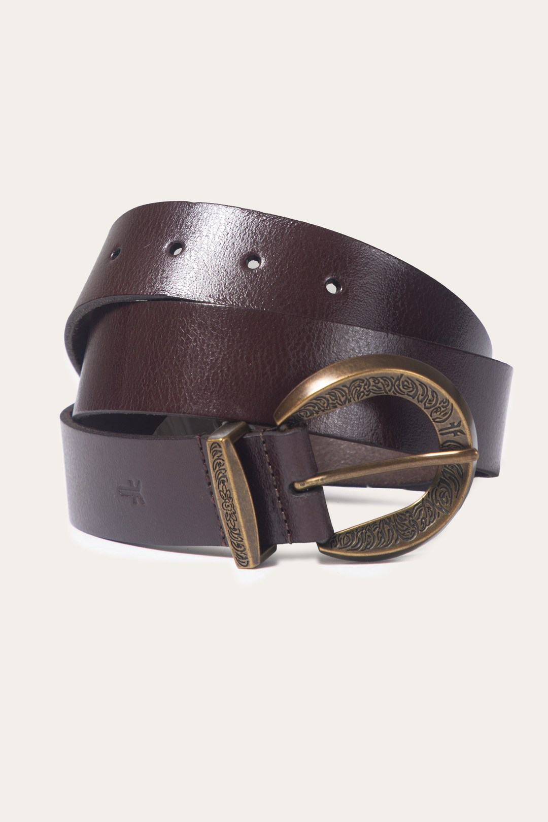 Brown 35mm Engraved Buckle Belt Brown - Frye