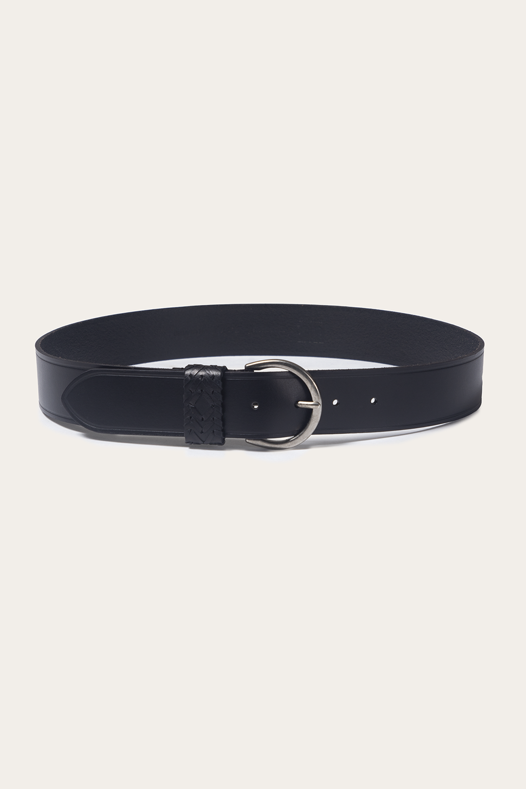 Black 40mm Belt With Woven Keeper Black - Frye