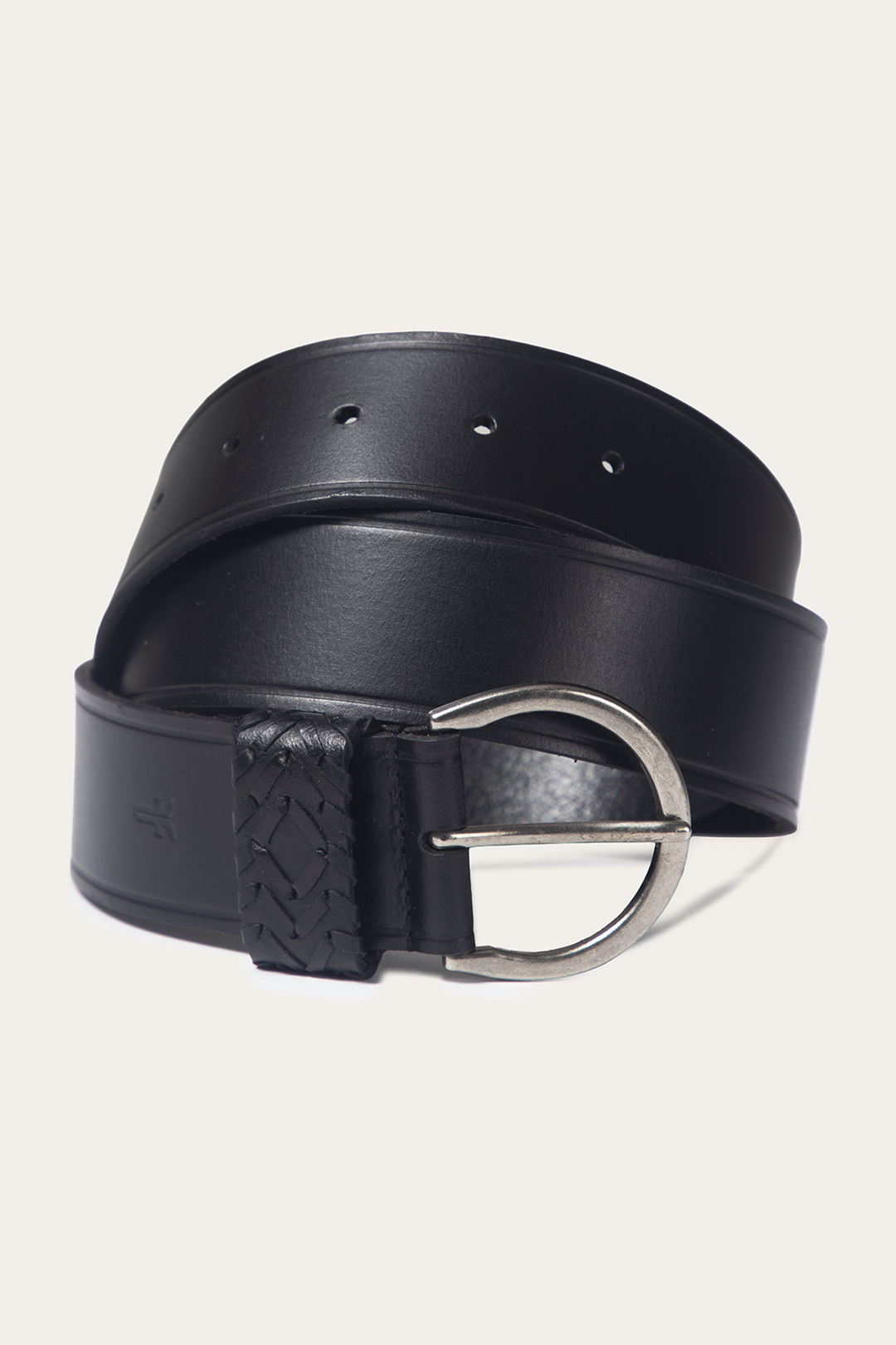 Black 40mm Belt With Woven Keeper Black - Frye