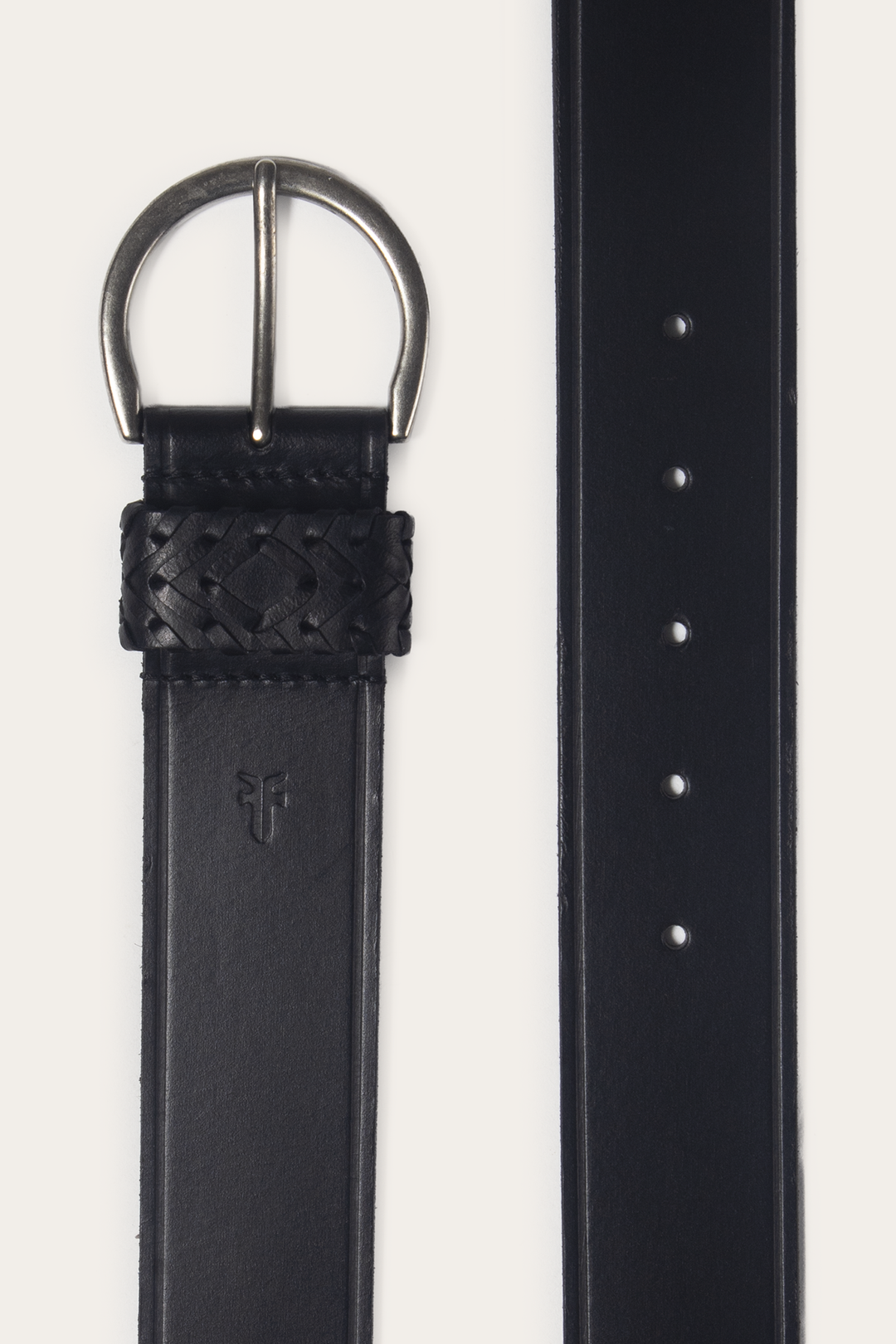 Black 40mm Belt With Woven Keeper Black - Frye