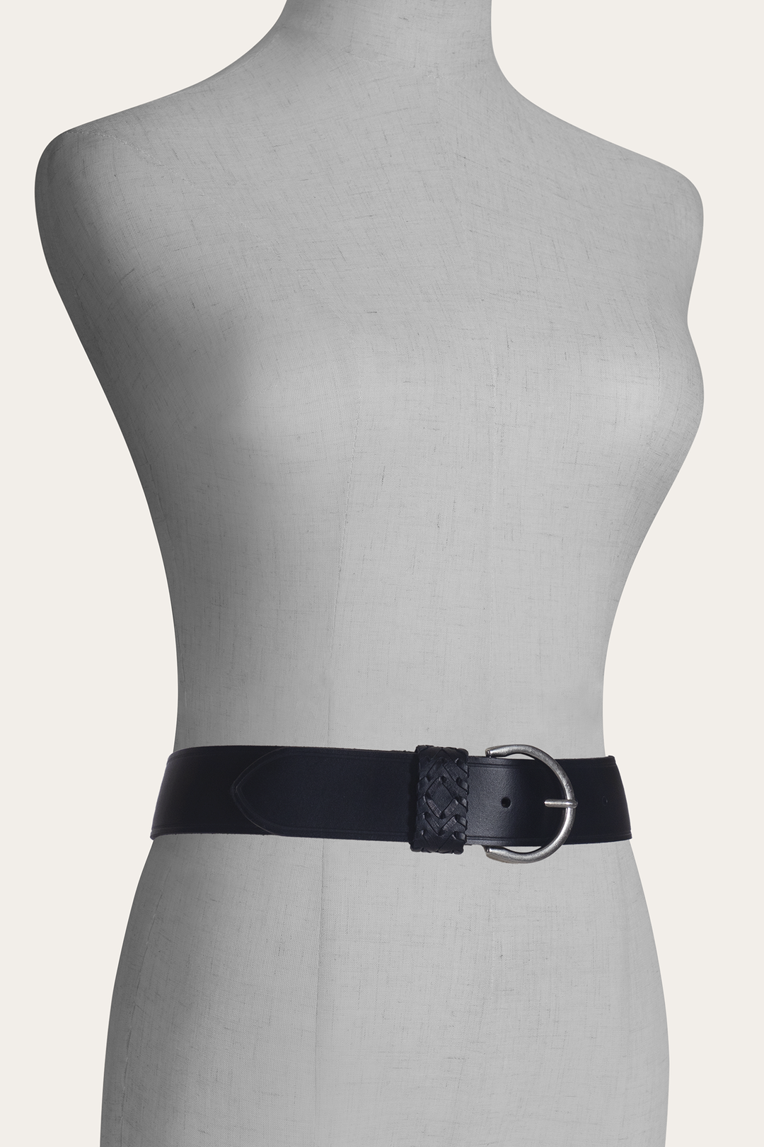 Black 40mm Belt With Woven Keeper Black - Frye