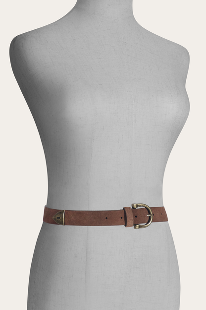 Light Whiskey 25mm Suede Horseshoe Buckle Belt Light Whiskey - Frye