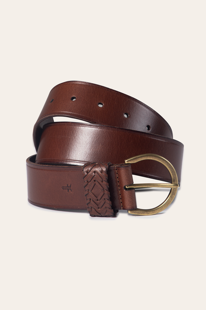 Tan 40mm Belt With Woven Keeper Tan - Frye