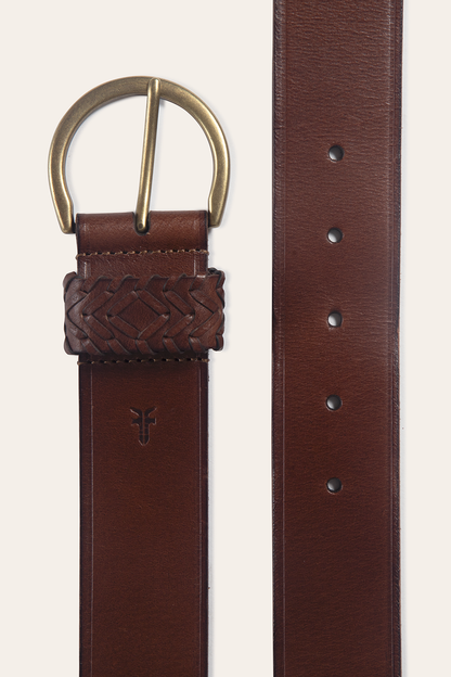 Tan 40mm Belt With Woven Keeper Tan - Frye