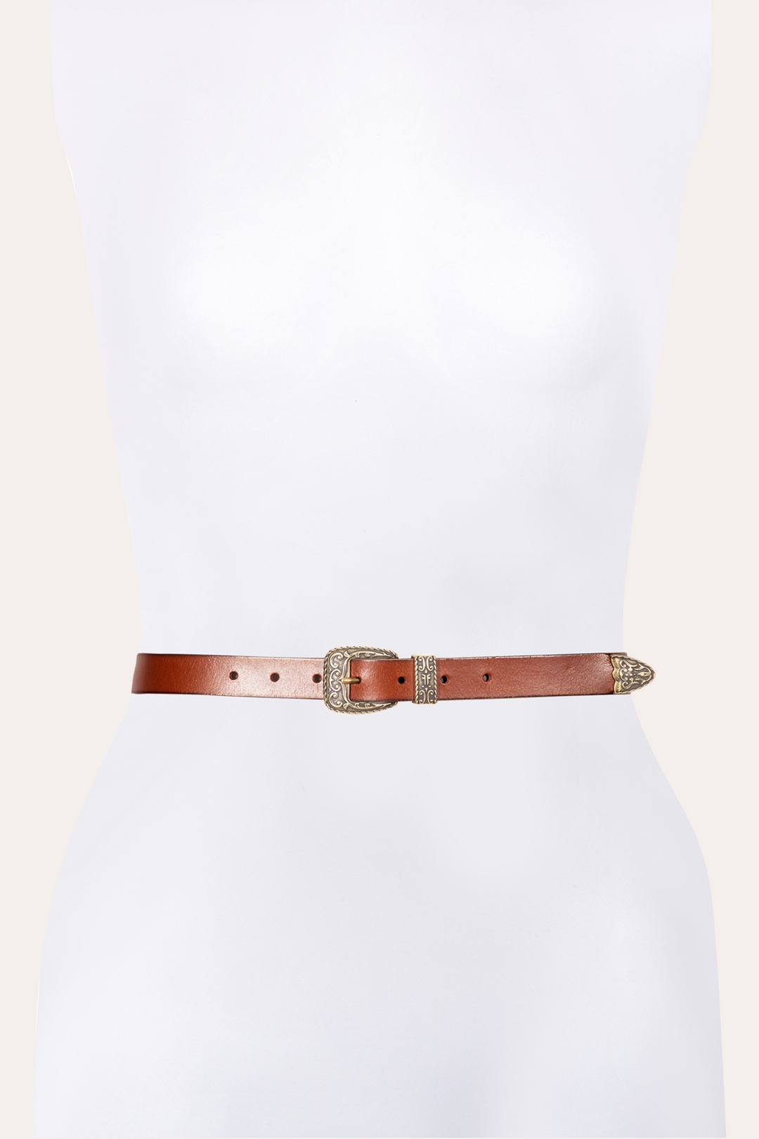 25mm Tan Logo Western Belt Tan - Frye