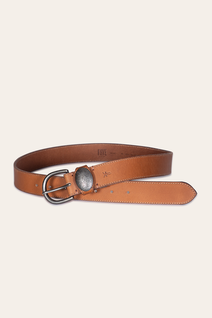 Women’s Beige 35mm Belt With Concho On Loop Beige - Frye