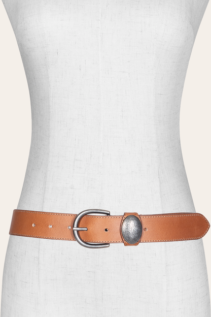 Women’s Beige 35mm Belt With Concho On Loop Beige - Frye