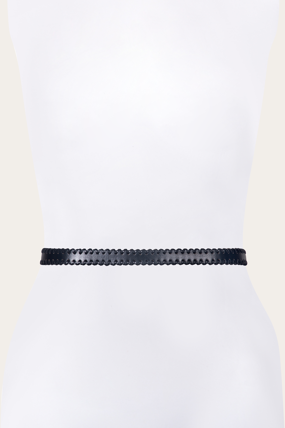20mm Black Leather Belt With 3-Piece Buckle Set Black - Frye