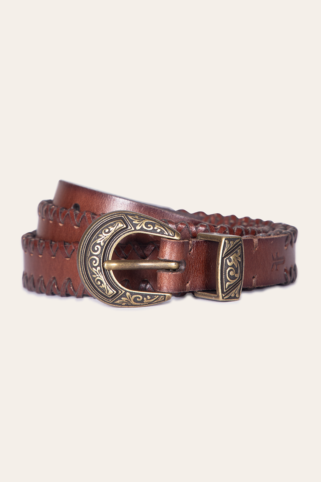 20mm Tan Leather Belt With 3-Piece Buckle Set Tan - Frye