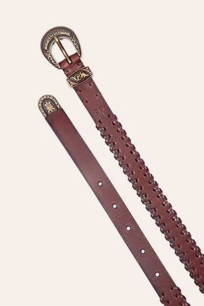 20mm Tan Leather Belt With 3-Piece Buckle Set Tan - Frye