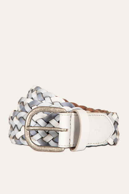 35mm Washed Denim Woven Leather Belt Washed Denim - Frye