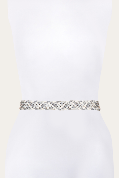 35mm Washed Denim Woven Leather Belt Washed Denim - Frye