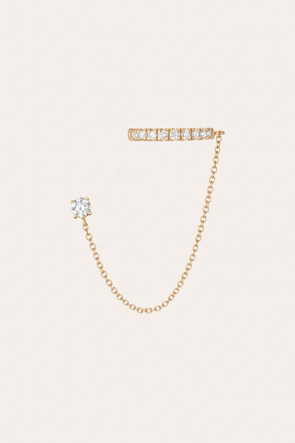 Women’s Lab Grown Diamond Stud and Ear Cuff | Aurate x The Frye Company 14k Yellow Gold - Frye
