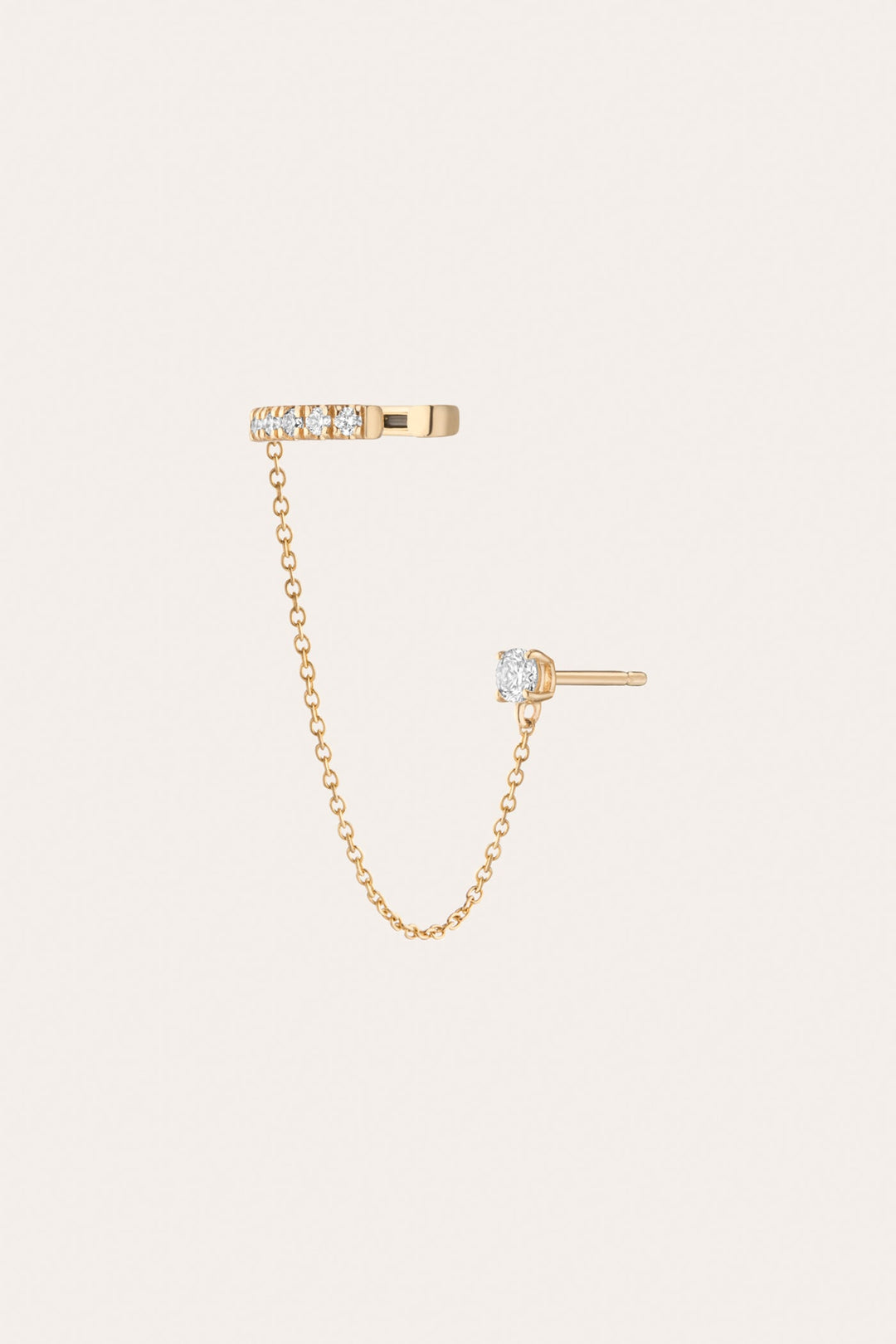 Women’s Lab Grown Diamond Stud and Ear Cuff | Aurate x The Frye Company 14k Yellow Gold - Frye