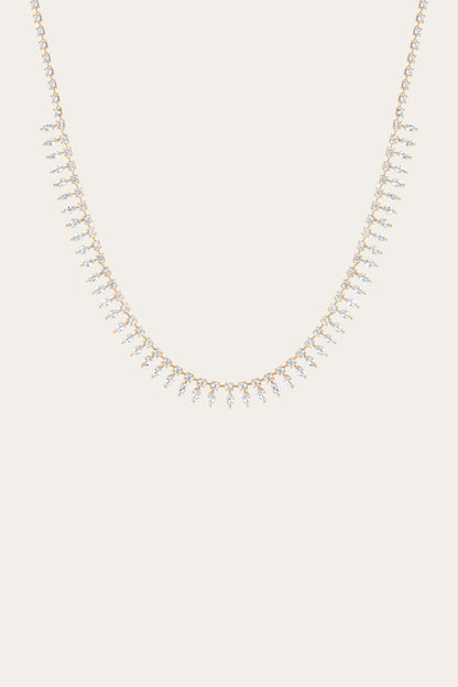 Women’s Marquise Fringe Necklace | Aurate x The Frye Company Yellow Vermeil - Frye