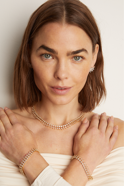 Women’s Marquise Fringe Necklace | Aurate x The Frye Company Yellow Vermeil - Frye