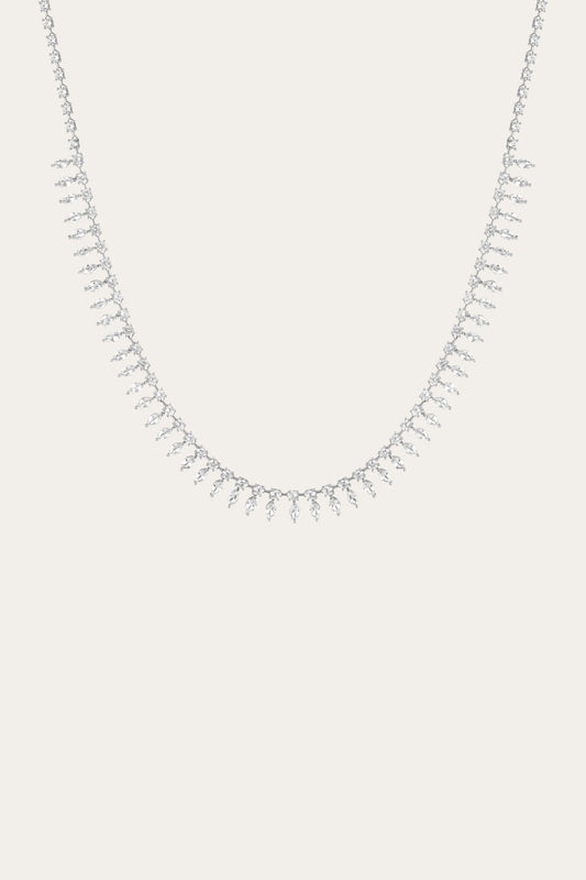 Women’s Marquise Fringe Necklace | Aurate x The Frye Company Sterling Silver - Frye
