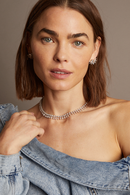 Women’s Marquise Fringe Necklace | Aurate x The Frye Company Sterling Silver - Frye