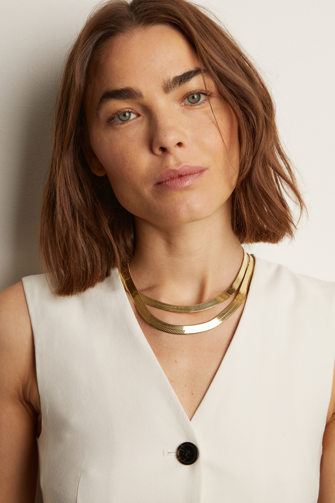 Women’s Extra Bold Herringbone Necklace | Aurate x The Frye Company Yellow Vermeil - Frye