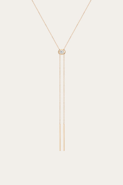 Women’s Lab Grown Diamond Bolo Necklace | Aurate x The Frye Company 14k Yellow Gold - Frye