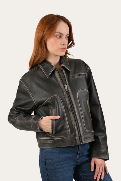Black Clancy Jacket Black - Frye