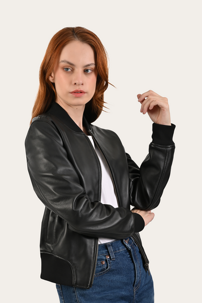 Black Bolton Bomber Jacket Black - Frye