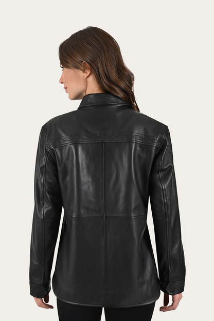 Black Bailor Shirt Jacket Black - Frye