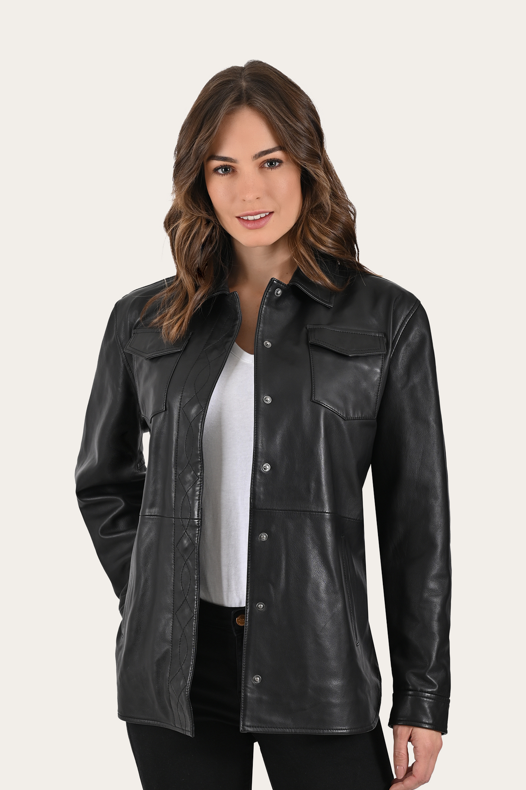 Black Bailor Shirt Jacket Black - Frye