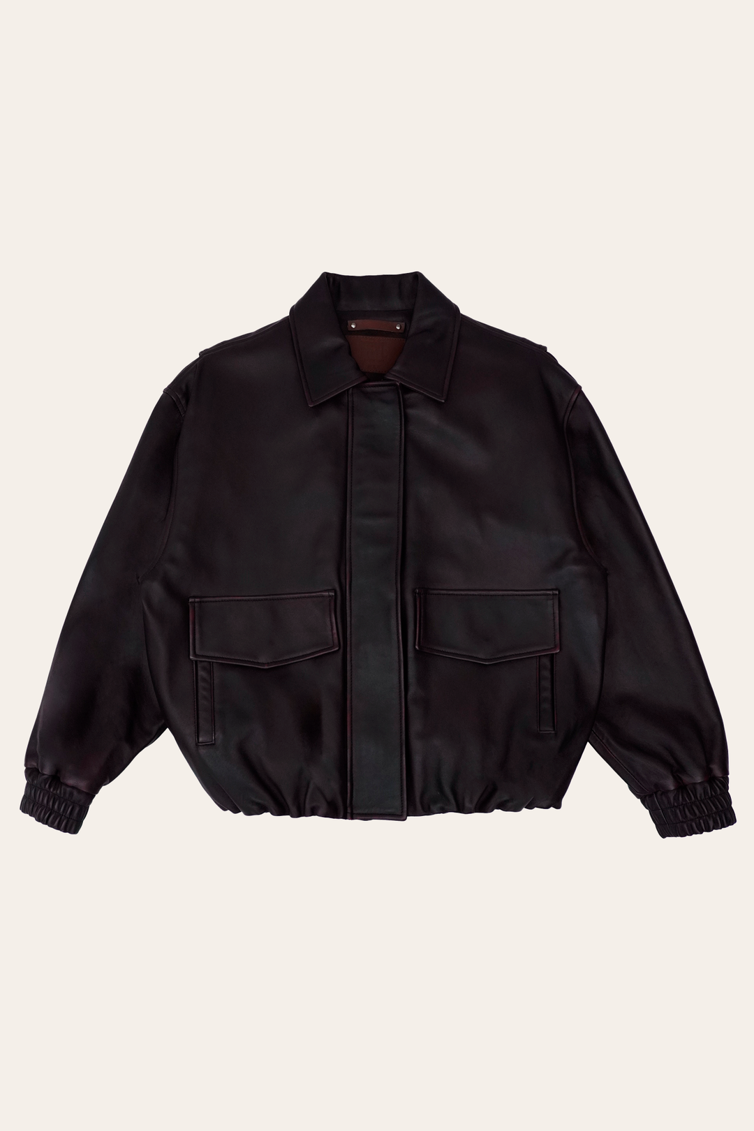 Black Cherry Harper Oversized Bomber Black Cherry - Frye