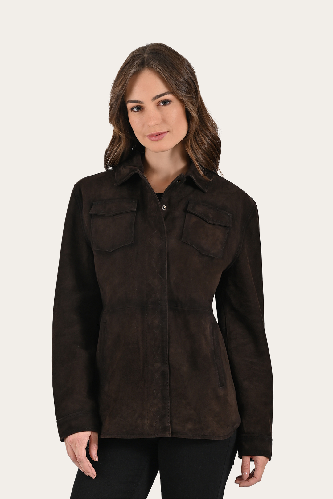 Dark Brown Avett Overshirt Jacket Dark Brown - Frye
