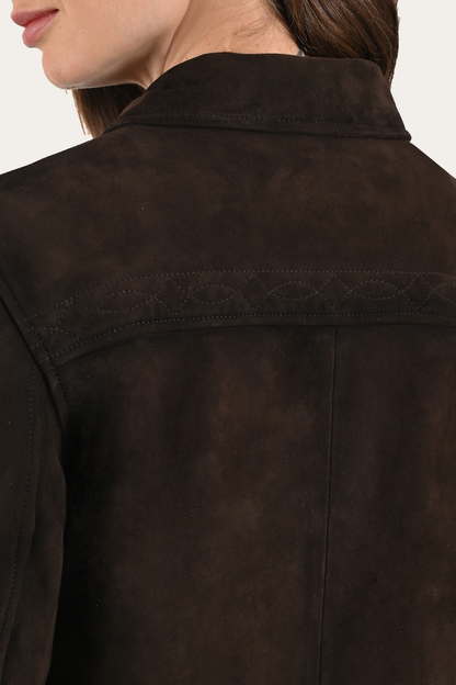 Dark Brown Avett Overshirt Jacket Dark Brown - Frye