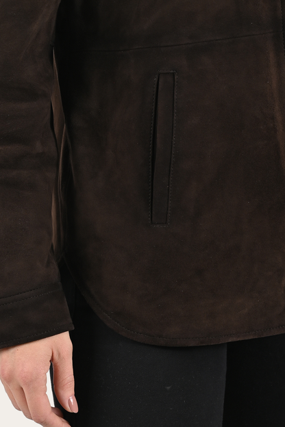 Dark Brown Avett Overshirt Jacket Dark Brown - Frye