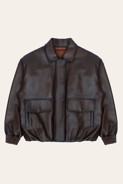 Tobacco Harper Oversized Bomber Tobacco - Frye