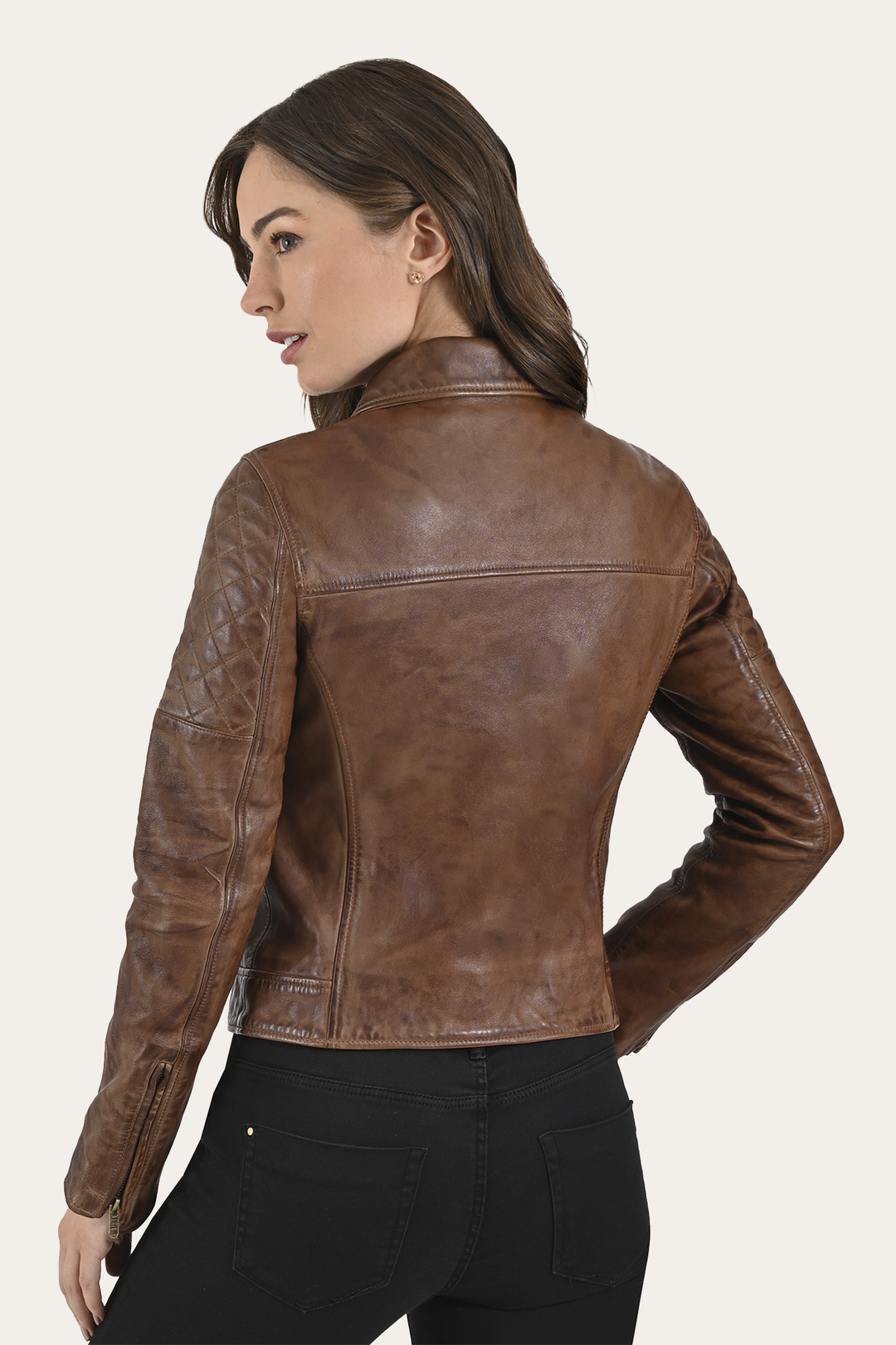 Cordially Modern Biker Jacket Moka Tobacco - Frye
