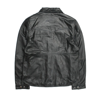Women’s Black Obadiah Leather Shacket Black - Frye