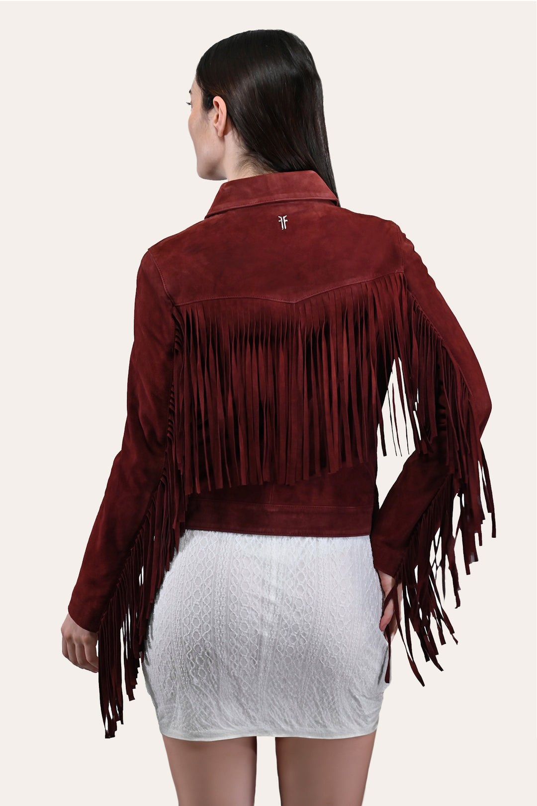 Women’s Oxblood Nash Trucker Suede Jacket Oxblood - Frye