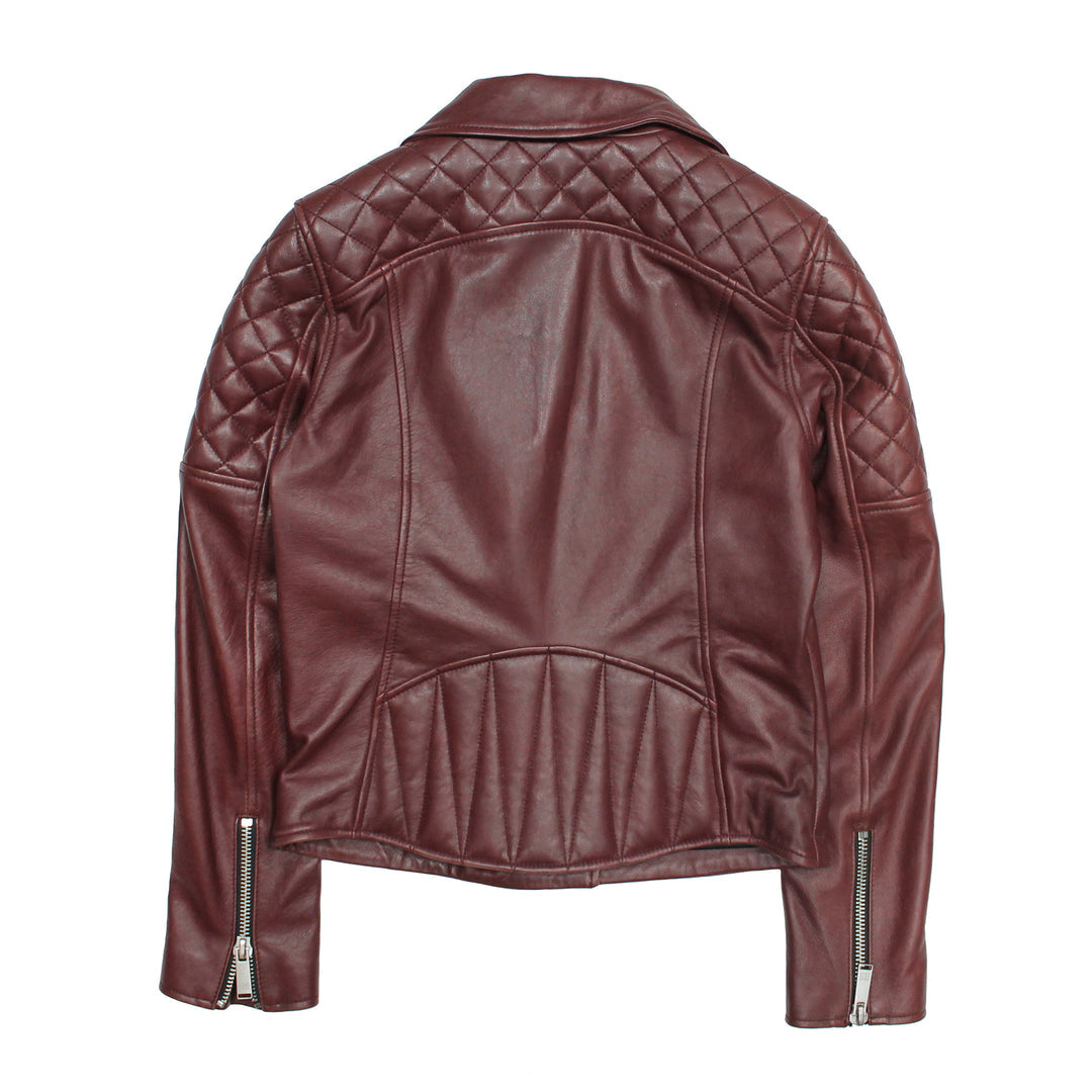 Women’s Oxblood Oklahoma Nappa Leather Biker Jacket Oxblood - Frye