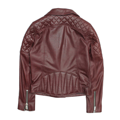 Women’s Oxblood Oklahoma Nappa Leather Biker Jacket Oxblood - Frye