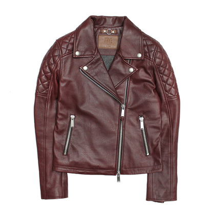 Women’s Oxblood Oklahoma Nappa Leather Biker Jacket Oxblood - Frye