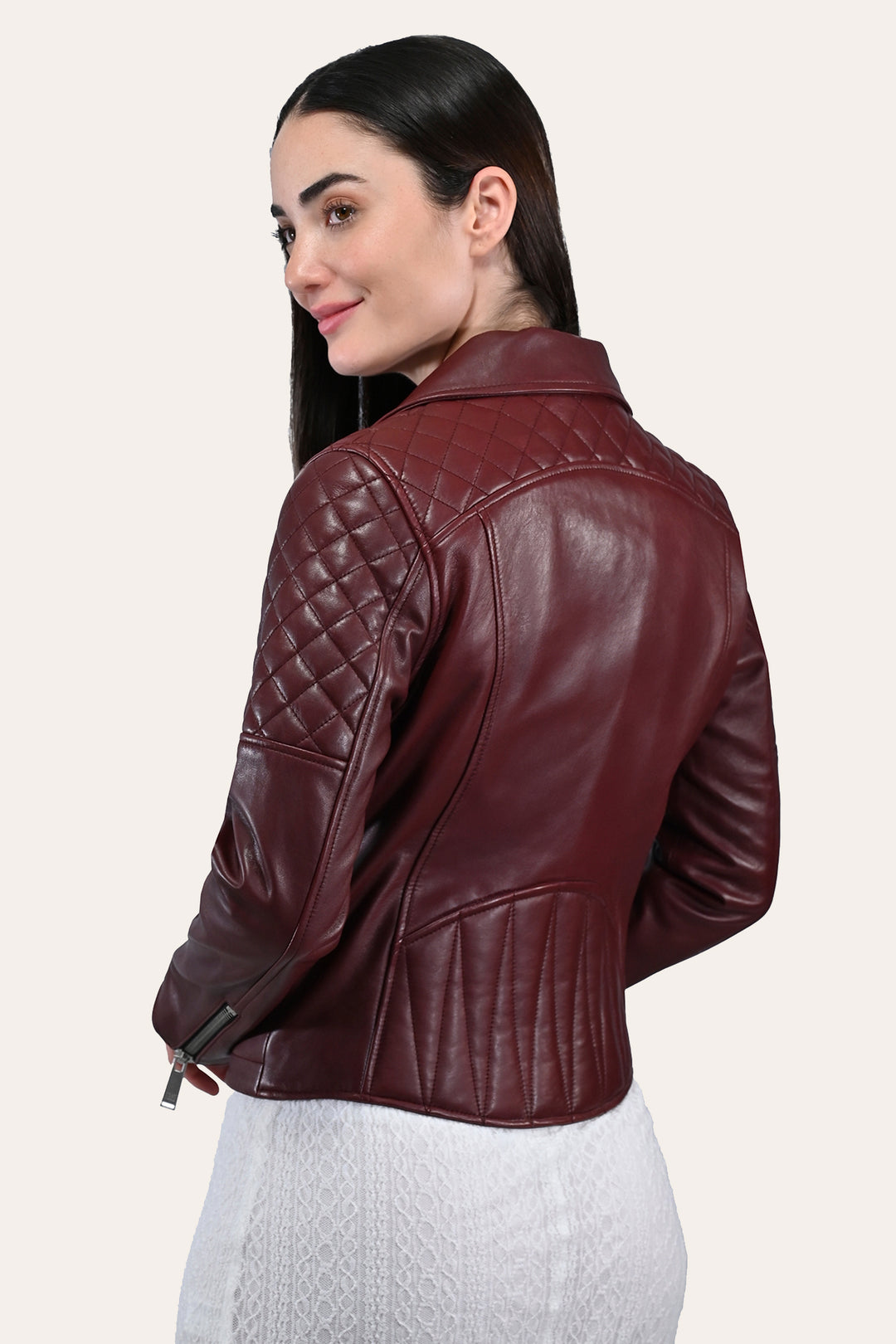 Women’s Oxblood Oklahoma Nappa Leather Biker Jacket Oxblood - Frye